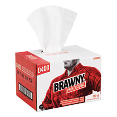 Brawny® Professional Premium DRC Wipers, Paper, 1-Ply, 12.5 x 16.75, White, 152/Box
