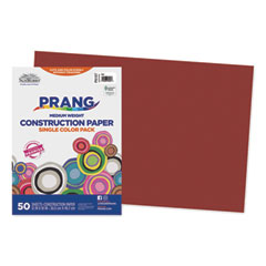 Prang® SunWorks Construction Paper, 50 lb Text Weight, 12 x 18, Red, 50/Pack