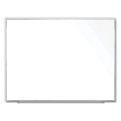 Magnetic Porcelain Whiteboard with Aluminum Frame, 72.5 x 60.47, White Surface, Satin Aluminum Frame