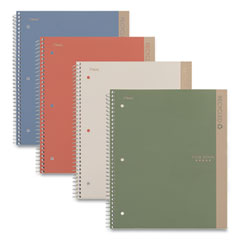 Five Star® Recycled Notebook, 1 Subject, Medium/College Rule, Randomly Assorted Cover, 11 x 8.5 Sheets