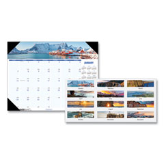 House of Doolittle™ Earthscapes™ 100% Recycled Coastlines Monthly Desk Pad Calendar