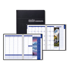 House of Doolittle™ Earthscapes Recycled Weekly/Monthly Appointment Book, Landscape Photos, 11 x 8.5, Black Soft Cover, 12-Month (Jan-Dec): 2024