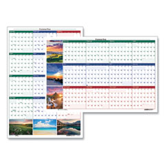 House of Doolittle™ Earthscapes Recycled Reversible/Erasable Yearly Wall Calendar, Nature Photos, 24 x 37, White Sheets, 12-Month (Jan-Dec): 2024