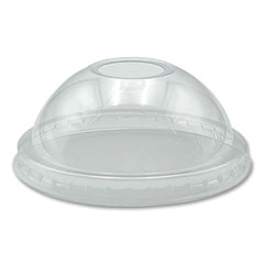 Boardwalk® PET Cold Cup Dome Lids, Fits 9 oz to 10 oz PET Cups, Clear, 100/Pack