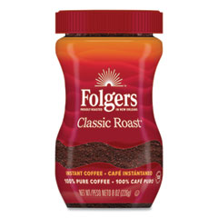 Folgers® Instant Coffee Crystals, Classic Roast, 8 oz Jar, Medium