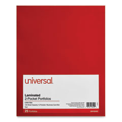 Universal® Laminated Two-Pocket Folder