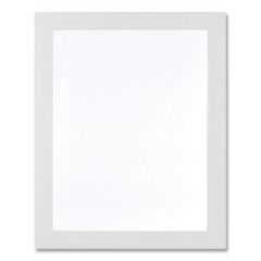 deflecto® Self Adhesive Sign Holders, 11 x 17, Clear with White Border, 2/Pack