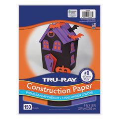 Pacon® Tru-Ray Construction Paper, 70 lb Text Weight, 9 x 12, Assorted Halloween Colors, 150/Pack
