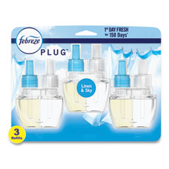 Febreze® PLUG Air Freshener Refills, Linen and Sky, 2.63 oz, 3/Pack, 3 Packs/Carton