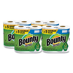 Bounty® Select-a-Size Kitchen Roll Paper Towels, 2-Ply, White, 6 x 11, 113 Sheets/Roll, 2 Double Plus Rolls/Pack, 4 Packs/Carton