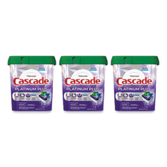 Cascade® Platinum Plus ActionPacs Dishwasher Detergent Pods, Fresh Scent, 28.4 oz Tub, 52/Tub, 3 Tubs/Carton