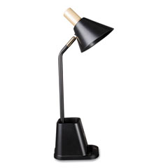 Wellness Series Merge LED Desk Lamp with Wireless Charging, 18.25" High, Black