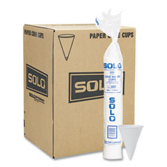 SOLO® Cone Water Cups, ProPlanet Seal, Cold, Paper, 4 oz, White, 200/Bag, 25 Bags/Carton