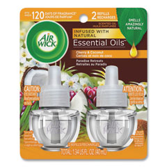 Air Wick® Life Scents Scented Oil Refills, Paradise Retreat, 0.67 oz, 2/Pack, 6 Packs/Carton
