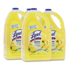 LYSOL® Brand Clean and Fresh Multi-Surface Cleaner, Sparkling Lemon and Sunflower Essence, 144 oz Bottle, 4/Carton