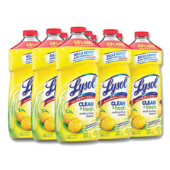 LYSOL® Brand Clean and Fresh Multi-Surface Cleaner, Sparkling Lemon and Sunflower Essence, 40 oz Bottle, 9/Carton