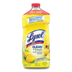 LYSOL® Brand Clean and Fresh Multi-Surface Cleaner, Sparkling Lemon and Sunflower Essence, 40 oz Bottle, 9/Carton