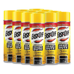 EASY-OFF® Heavy Duty Oven Cleaner, Fresh Scent, Foam, 14.5 oz Aerosol Spray, 12/Carton