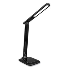 Wellness Series Slimline LED Desk Lamp, 5" to 20.25" High, Black