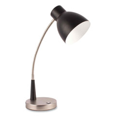 OttLite® Wellness Series Adjust LED Desk Lamp, 3" to 22" High, Silver/Matte Black, Ships in 4-6 Business Days