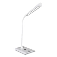 OttLite® Wellness Series Power Up LED Desk Lamp, 13" to 21" High, White, Ships in 1-3 Business Days