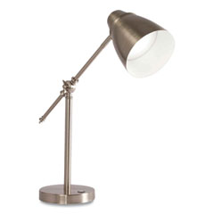 Wellness Series Harmonize LED Desk Lamp, 5" to 19" High, Silver
