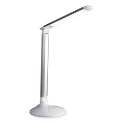 Wellness Series Command LED Desk Lamp with Voice Assistant, 17.75" to 29" High, Silver