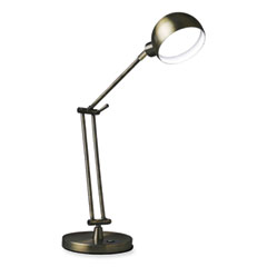 Wellness Series Refine LED Desk Lamp, 27" High, Antiqued Brass