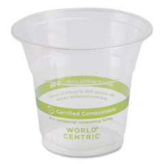 World Centric® PLA Clear Cold Cups, 5 oz, Clear, 2,000/Carton