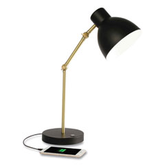 Wellness Series Direct LED Desk Lamp, 4" to 18" High, Brass