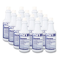 Misty® Secure Hydrochloric Acid Bowl Cleaner, Mint Scent, 32oz Bottle, 12/Carton