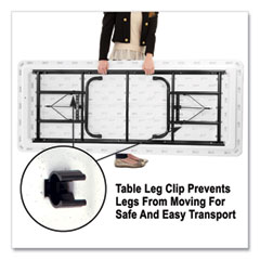Adjustable Folding Table, Rectangular, 48" x 24" x 22" to 32", Gray Top, Black Legs, 4/Pallet