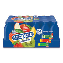 Snapple® Juice Drink Variety Pack, Snapple Apple, Kiwi Strawberry, Mango Madness, 20 oz Bottle, 24/Carton, Ships in 1-3 Business Days
