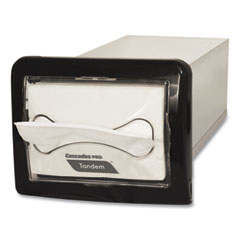 Cascades PRO Tandem In-Counter Interfold Napkin Dispenser, 8.63 x 18 x 6.5, Black