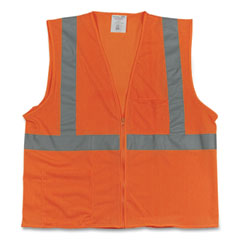 PIP Zipper Safety Vest, 2X-Large, Hi-Viz Orange