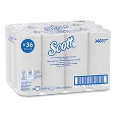 Scott® Essential Coreless SRB Bathroom Tissue, Septic Safe, 2-Ply, White, 1,000 Sheets/Roll, 36 Rolls/Carton