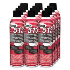 Camie® 513 Fast Tack Upholstery Adhesive, 12 oz, Dries Clear, Dozen