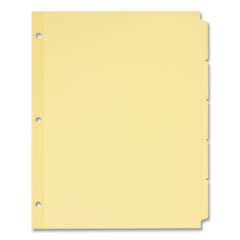 Write and Erase Plain-Tab Paper Dividers, 5-Tab, 11 x 8.5, Buff, 36 Sets