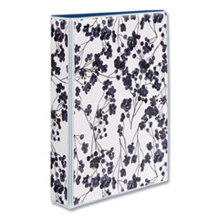Avery® Durable Mini Size Non-View Fashion Binder with Round Rings, 3 Rings, 1" Capacity, 8.5 x 5.5, Floral/Navy