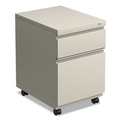 Alera® File Pedestal with Full-Length Pull, Left or Right, 2-Drawers: Box/File, Legal/Letter, Putty, 14.96" x 19.29" x 21.65"