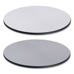 Alera® Reversible Laminate Table Top, Round, 35.5" Diameter, White/Gray