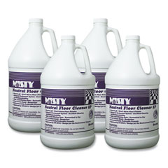 Misty® Neutral Floor Cleaner EP, Lemon, 1 gal Bottle, 4/Carton