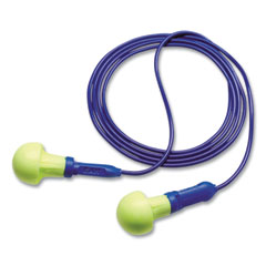 3M™ E-A-R Push-Ins Single Use Earplugs, Corded, 28 dB NRR, Blue/Yellow, 200 Pairs