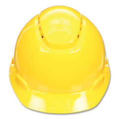3M™ SecureFit H-Series Hard Hats, H-700 Vented Cap with UV Indicator, 4-Point Pressure Diffusion Ratchet Suspension, Yellow