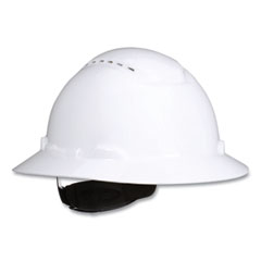 3M™ SecureFit H-Series Hard Hats, H-800 Vented Hat with UV Indicator, 4-Point Pressure Diffusion Ratchet Suspension, White