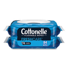 Cottonelle® Fresh Care Flushable Cleansing Cloths, 1-Ply, 3.73 x 5.5, White, 84/Pack, 8 Packs/Carton