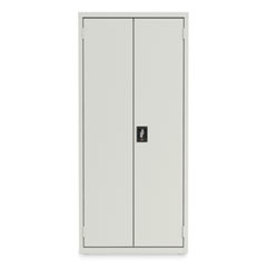 OIF Fully Assembled Storage Cabinets, 3 Shelves, 30" x 15" x 66", Light Gray