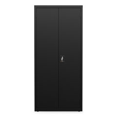 OIF Fully Assembled Storage Cabinets, 3 Shelves, 30" x 15" x 66", Black