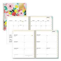 Blue Sky® Day Designer Secret Garden Mint Frosted Weekly/Monthly Planner