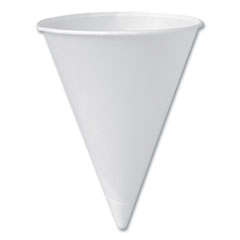 SOLO® Bare Eco-Forward Treated Paper Cone Cups, ProPlanet Seal, 6 oz, White, 200/Sleeve, 25 Sleeves/Carton